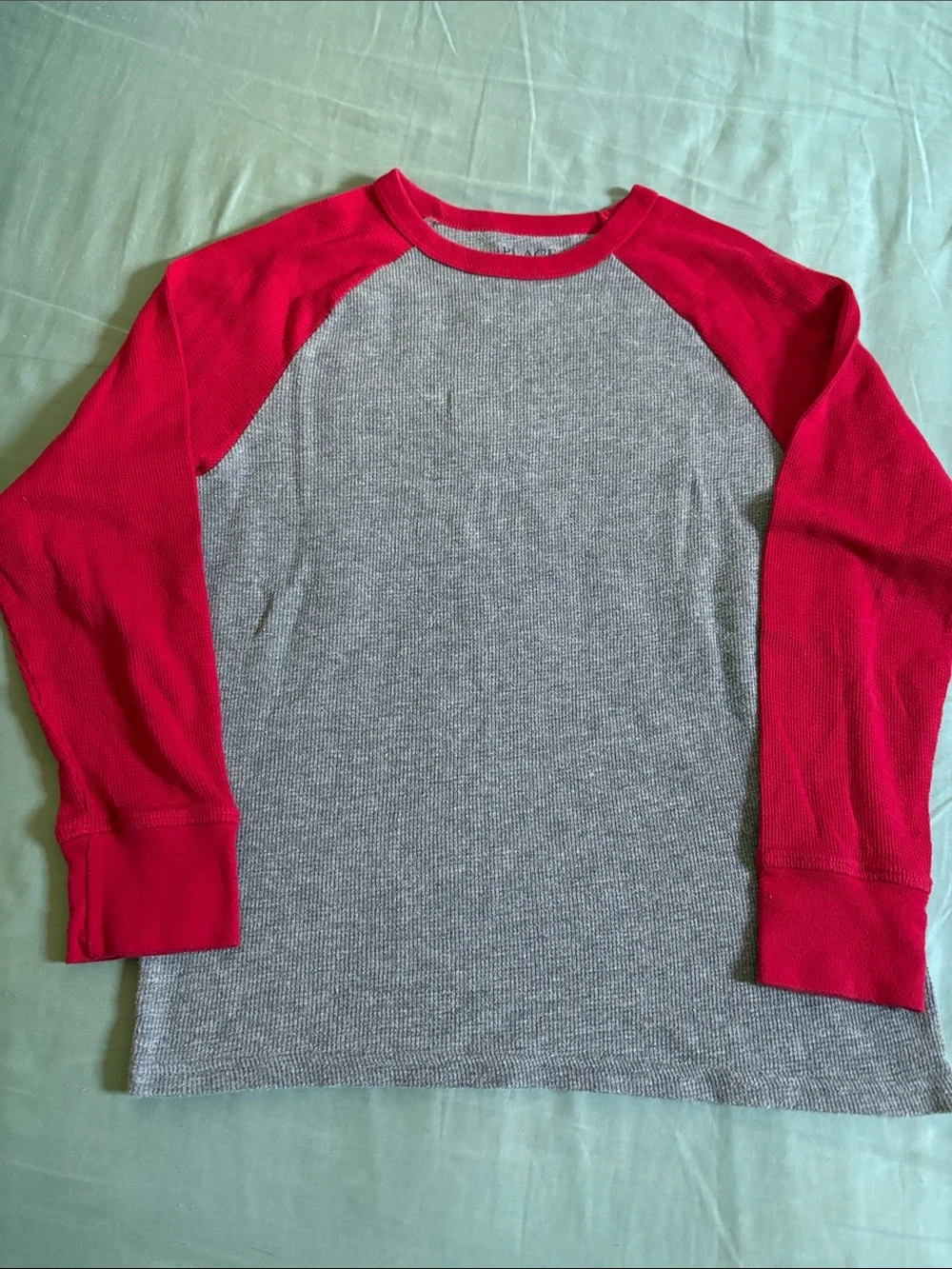 The Children's Place Gray & Red Raglan Knit Sweater